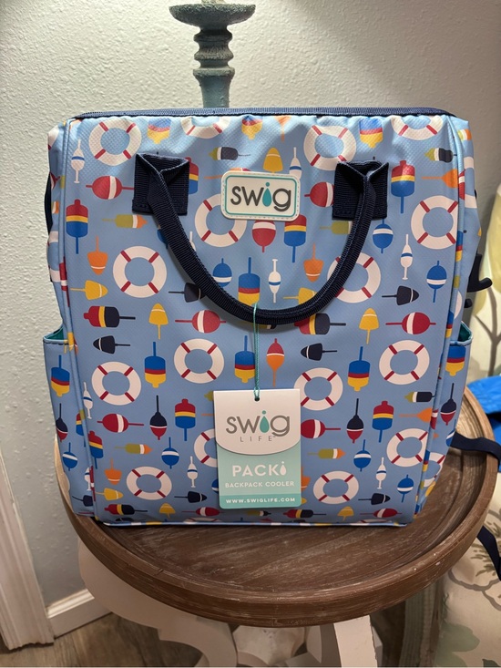 Swig Handbags - Swig PACKō Light Blue Insulated Backpack Cooler - Swig